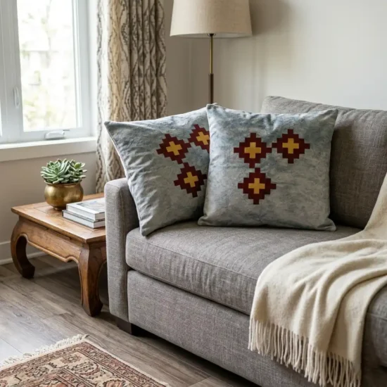 Handmade modern Cushion Cover Sukhte kari - Image 2