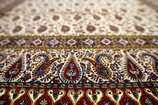 Paisley Tablecloth Ghalamkar-Hand printed - Image 3
