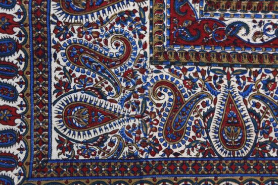 Hand printed Galamkar Isfahan Tablecloth - Image 4