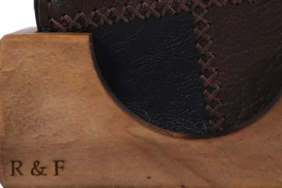 Hand-stitched Leather Coaster Set - Image 3
