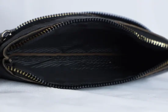 Hand-stitched Leather Cosmetic Bag - Image 5
