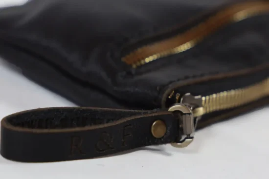 Hand-stitched Leather Cosmetic Bag - Image 4