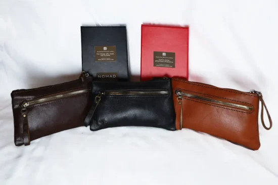 Hand-stitched Leather Cosmetic Bag - Image 8