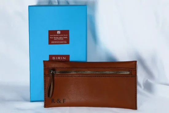 Hand-stitched Leather Cosmetic Bag-Sirin - Image 5