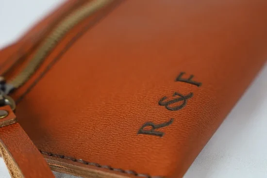 Hand-stitched Leather Cosmetic Bag-Sirin - Image 2