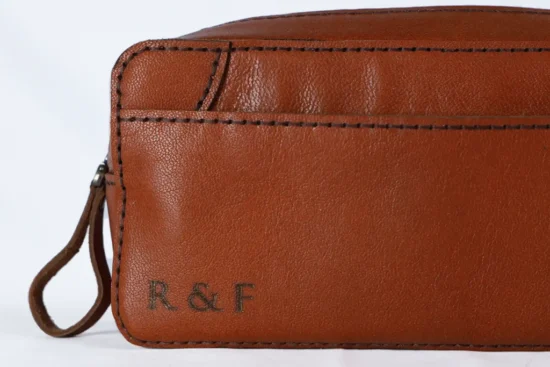 Hand-stitched Leather Cosmetic Bag-Arvak - Image 4