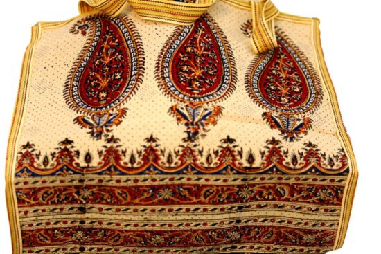 Handprinted Shopping Bag Galamkar - Image 4